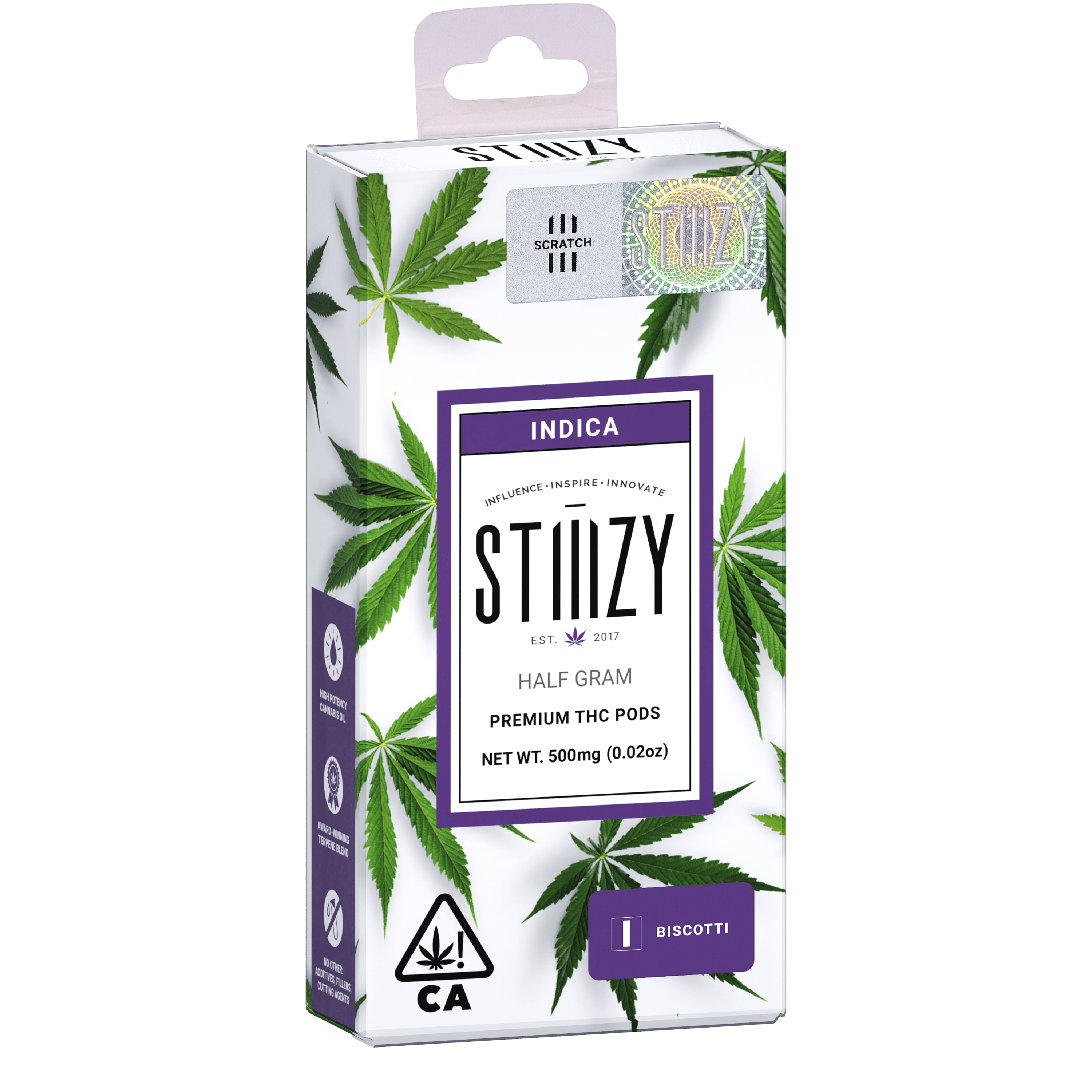 STIIIZY - Vape Cartridge - BISCOTTI .5G Original THC Pod - STIIIZY - 1