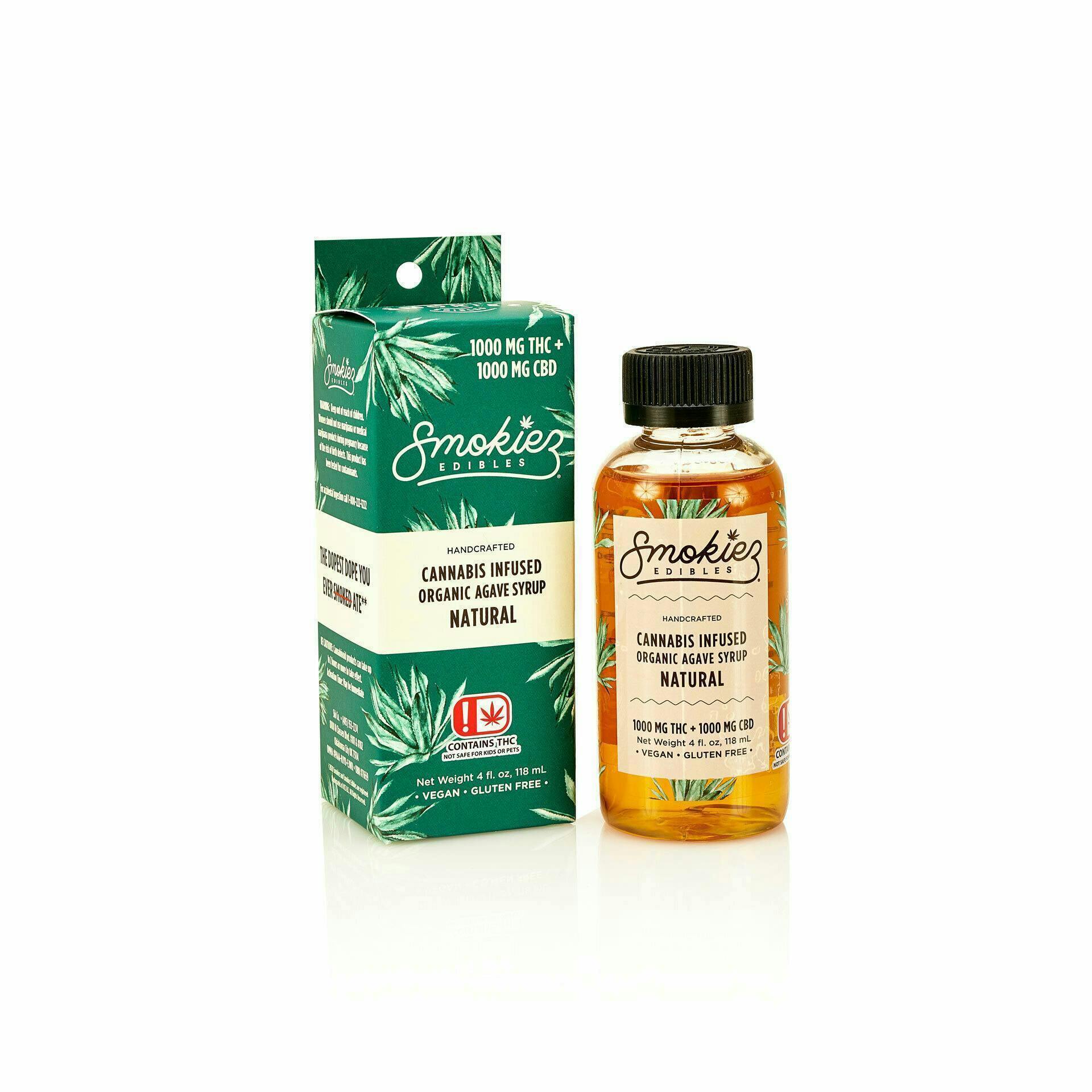Smokiez Edibles - Natural Agave Syrup 1:1 THC:CBD | 1000mg - 1