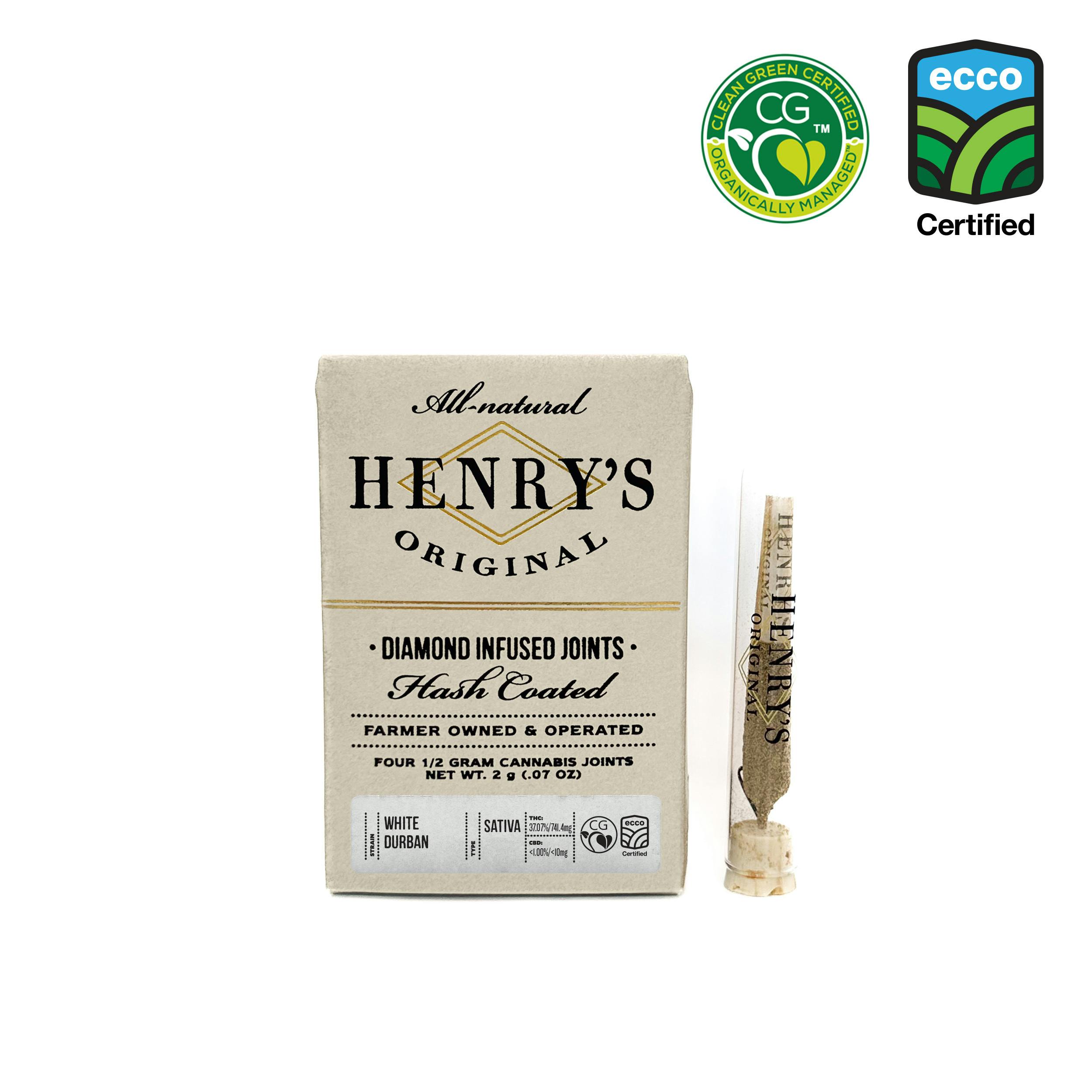 Henry's Original - Henry's Original | White Durban | Infused Joints | 0.5g each | 4pk - 1