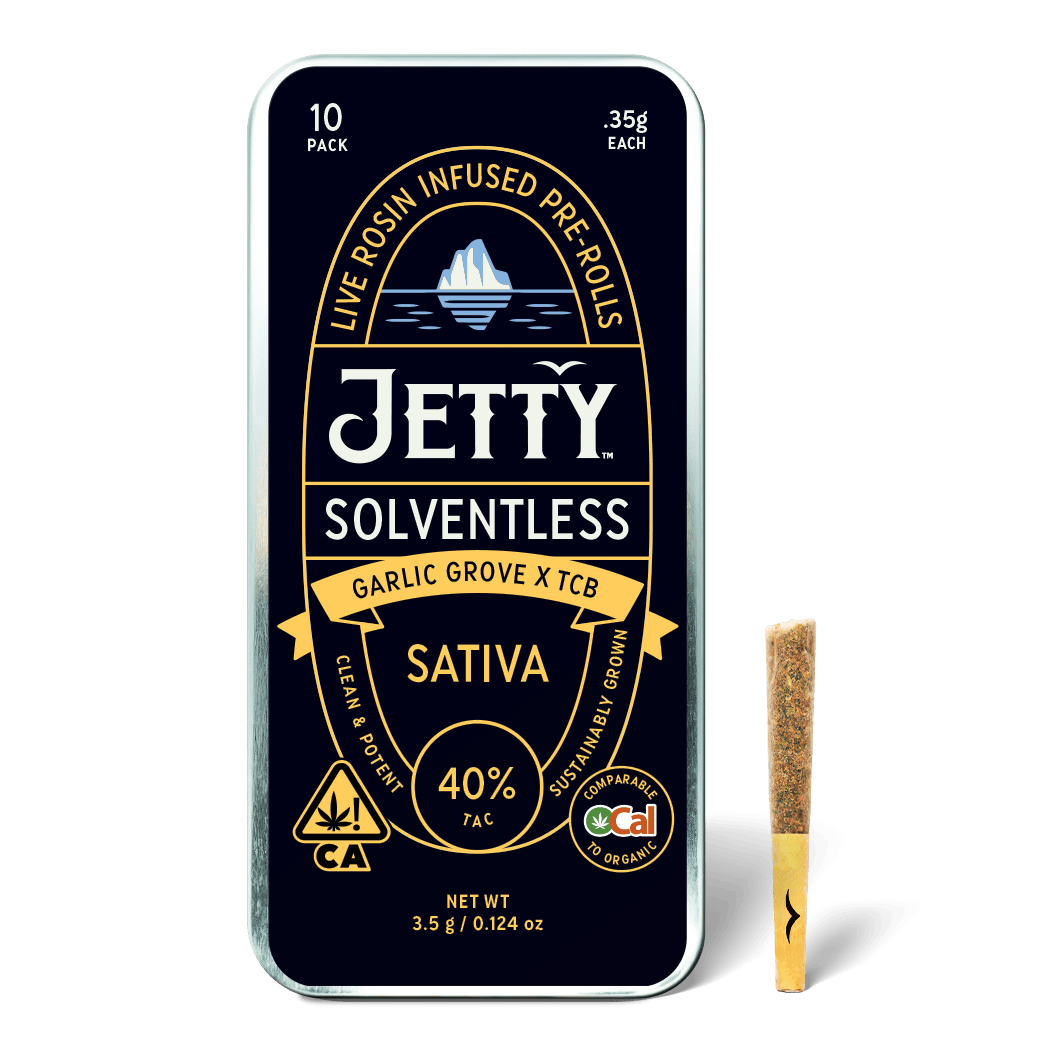 Jetty Extracts - Garlic Grove x TCB | Live Rosin Infused Minis | 0.35g each | 10pk - 1