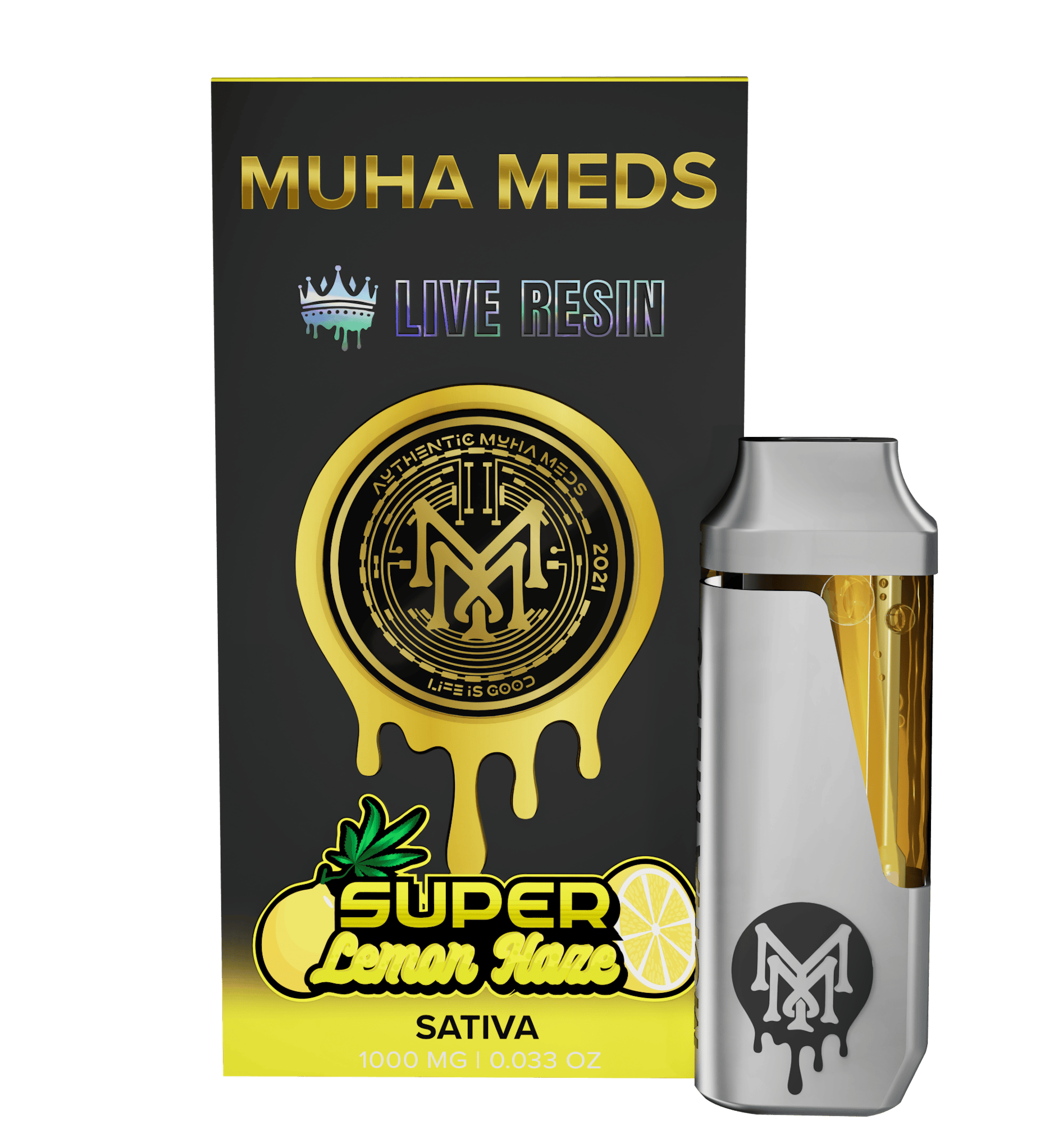 Muha Meds - Super Lemon Haze | Live Resin Disposable | 1g - 1