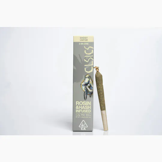 CLSICS Rosin & Rosin Infused Pre Rolls - Ghost Vapor - Trifecta Hash/Rosin/Flower Infused Joint - 1.2g - 1