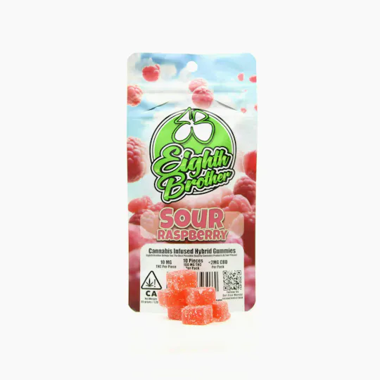 Eighth Brother - Eighth Brother | Sour Raspberry | Gummies | 100mg | 10ct - 1