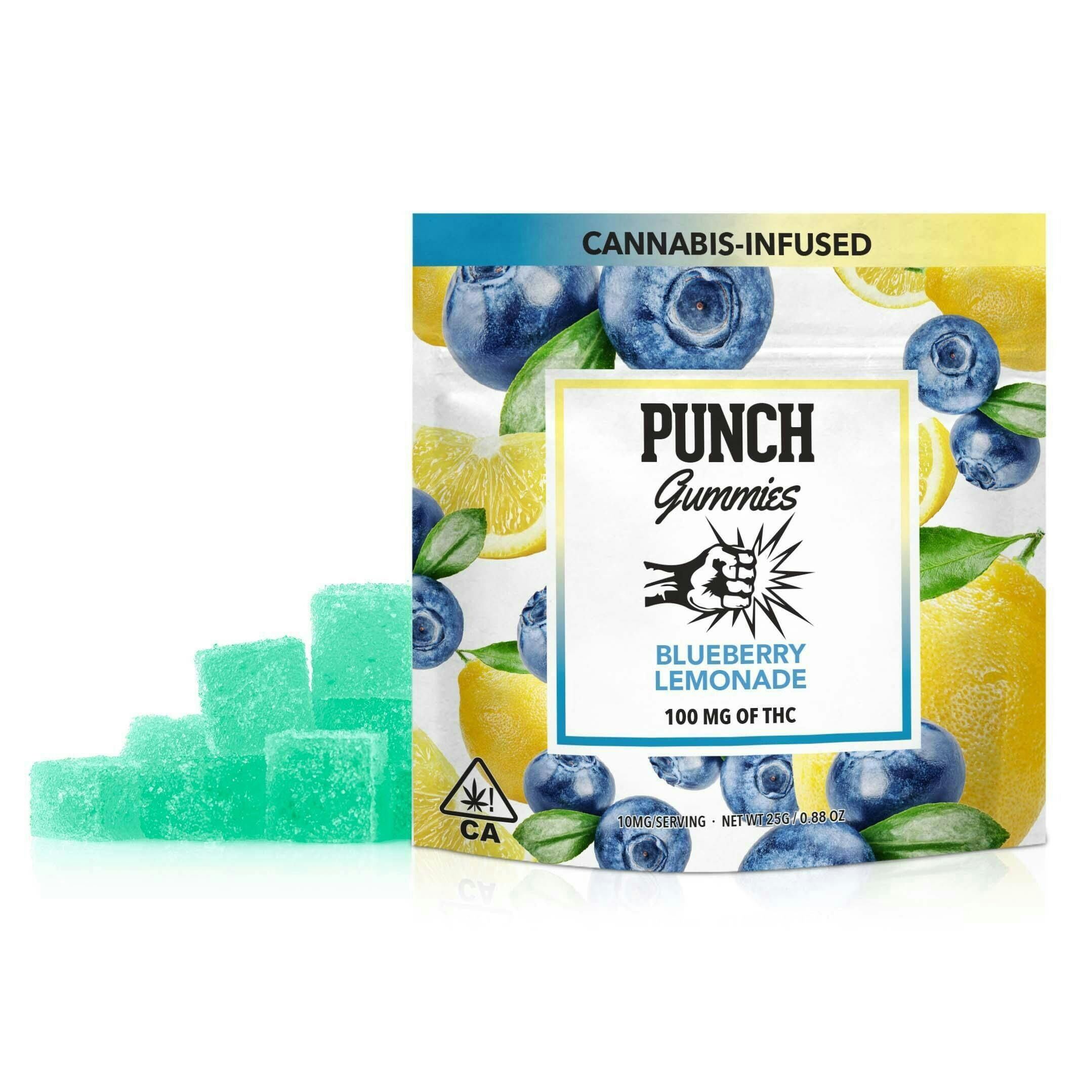 Punch Edibles & Extracts - Punch | Blueberry Lemonade | Hybrid | Gummies | 100mg - 1
