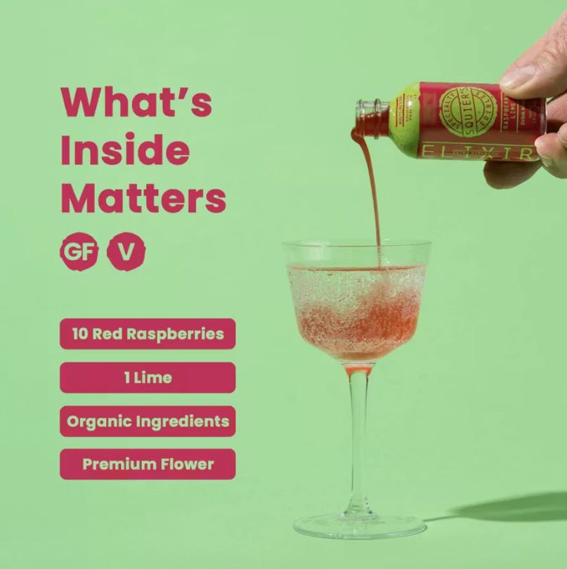 Squier's Specialty Edibles - Raspberry Lime - 200mg Hash Rosin - Drink Mixer - 1