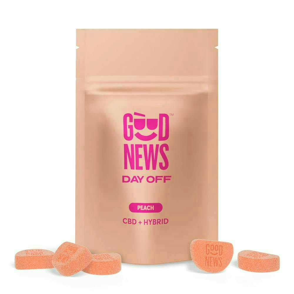 Good News - Day Off | Peach Gummies | 200mg | 20ct | 10mg/ea - 1