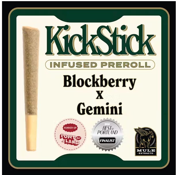 Mule Extracts - Blockberry x Gemini | Infused Joint | 1g - 1