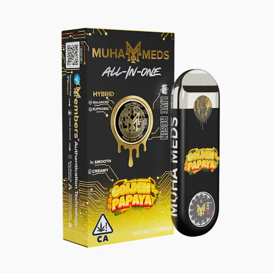 Muha Meds - Muha Meds | Golden Papaya | Live Resin Disposable | 1g - 1