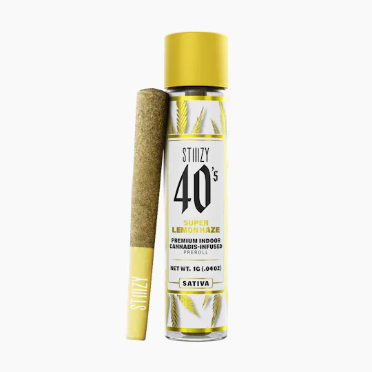 STIIIZY - - SUPER LEMON HAZE - 1G 40's Infused Preroll - 1