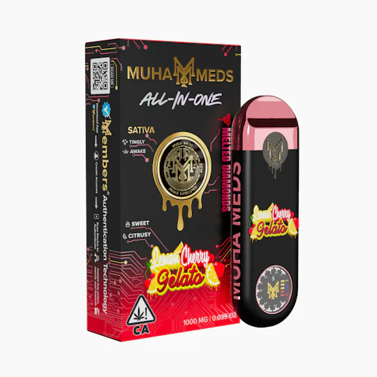 Muha Meds - Muha Meds | Lemon Cherry Gelato | Melted Diamonds Disposable | 1g - 1