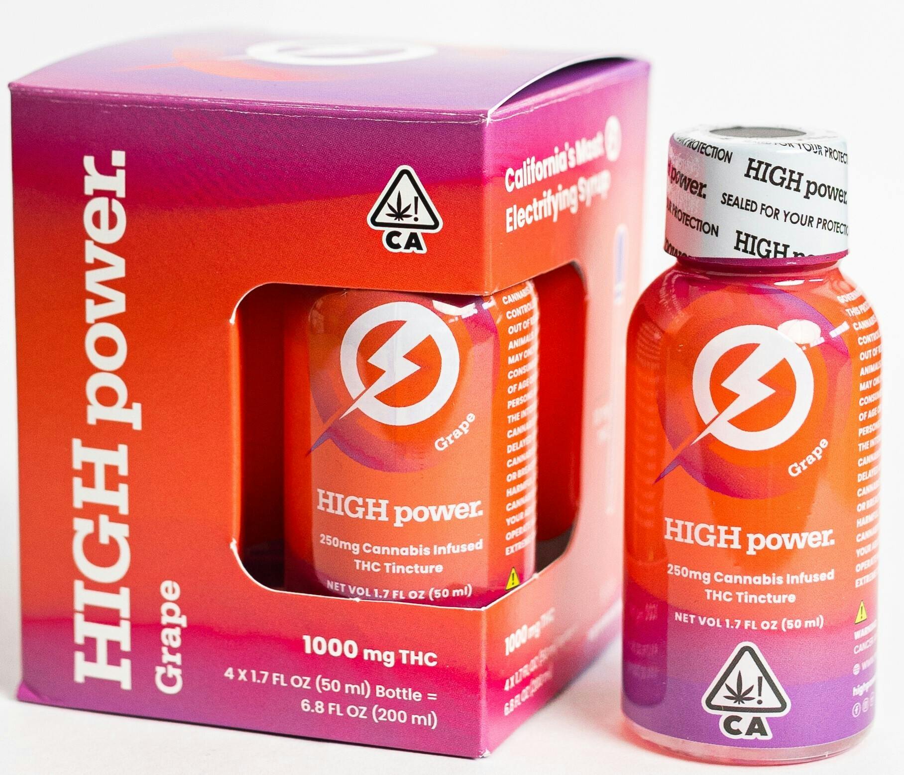 HIGH power syrup - HIGH Power syrup - Grape 1000mg THC (4 Pack) - 1
