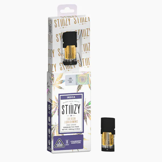 STIIIZY - Vape Cartridge - STRAWBERRY SHORTCAKE 1G Live Resin Liquid Diamonds Pod - 1