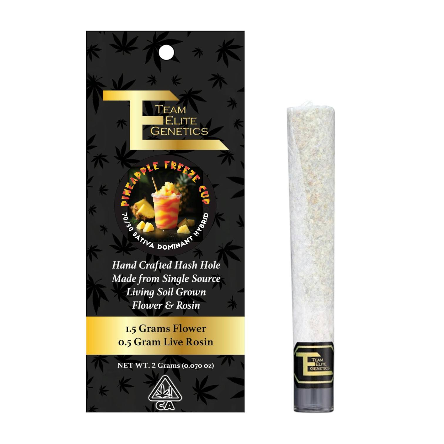 Team Elite Genetics - Pineapple Freeze Cup | Hash Hole Infused Joint | 2g - 1