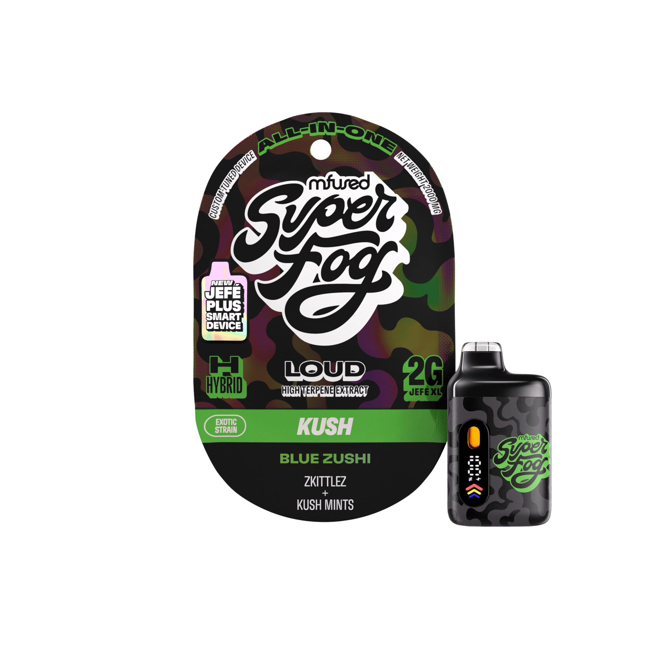 Super Fog by MFused - Blue Zushi | LOUD High Terpene Extract Jefé Plus Disposable | 2g - 1