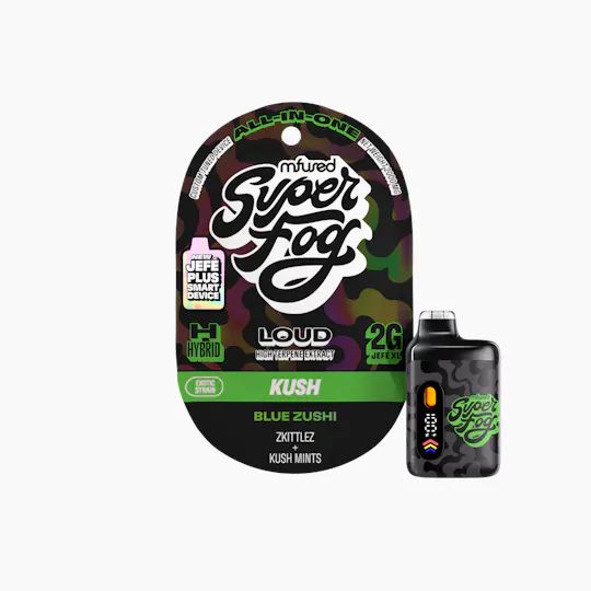 Super Fog by MFused - Blue Zushi | LOUD High Terpene Extract Jefé Plus Disposable | 2g - 1