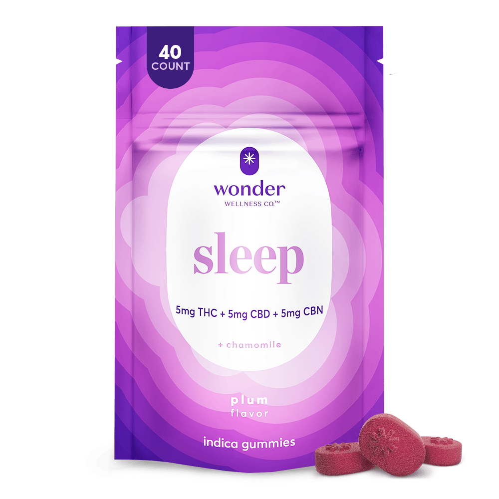 * Wonder Wellness Co. - Sleep | Plum 1:1:1 THC:CBD:CBN Gummies | 200mg | 40ct | 5mg/ea - 1