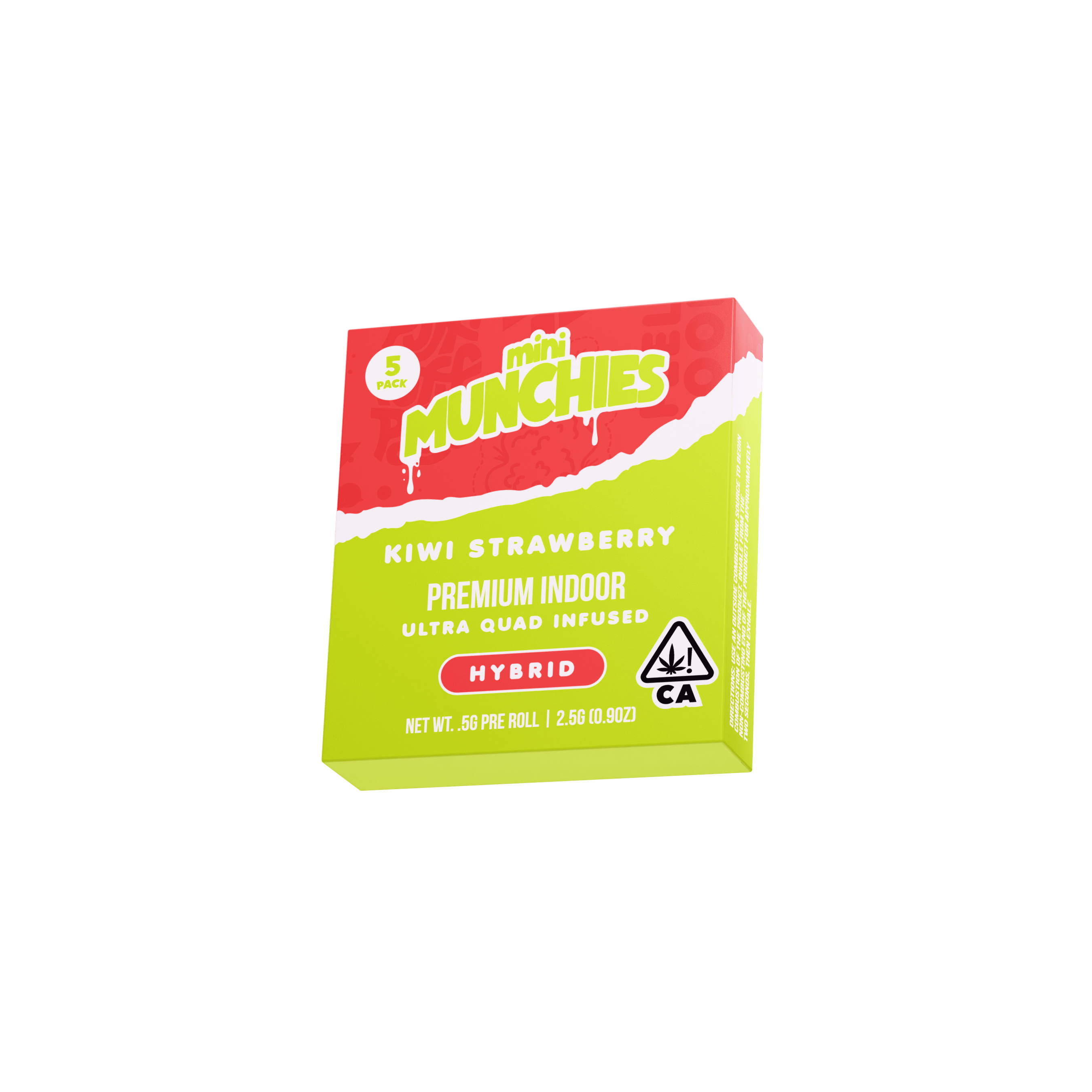 Munchies - Kiwi Strawberry Munchies 0.5g Mini Infused Pre-Rolls Pack of 5 - 1