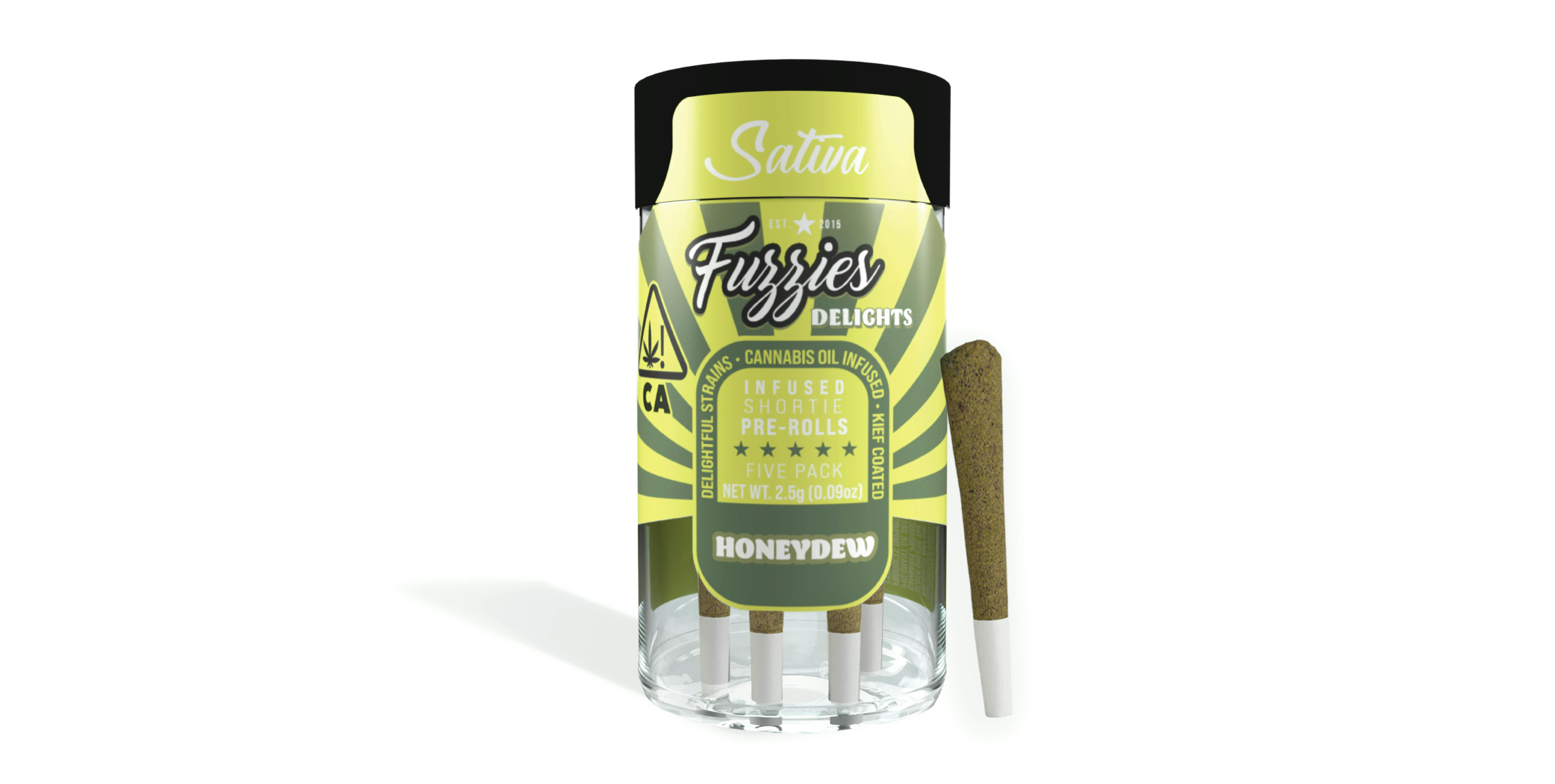 Fuzzies - Fuzzies | Delights | Honeydew | Infused Joints | 0.5g each | 5pk - 1