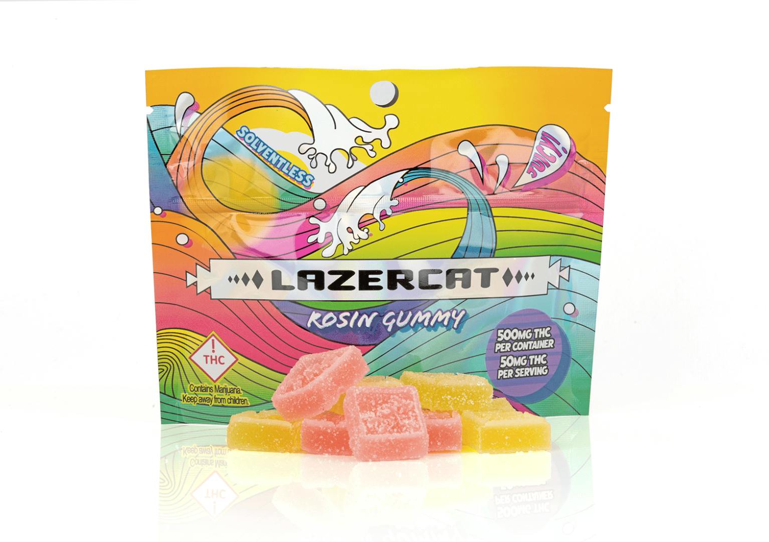 Lazercat - Lazercat | Peach | Golden Grove Gummies | 500mg | 10ct | 50mg/ea - 1