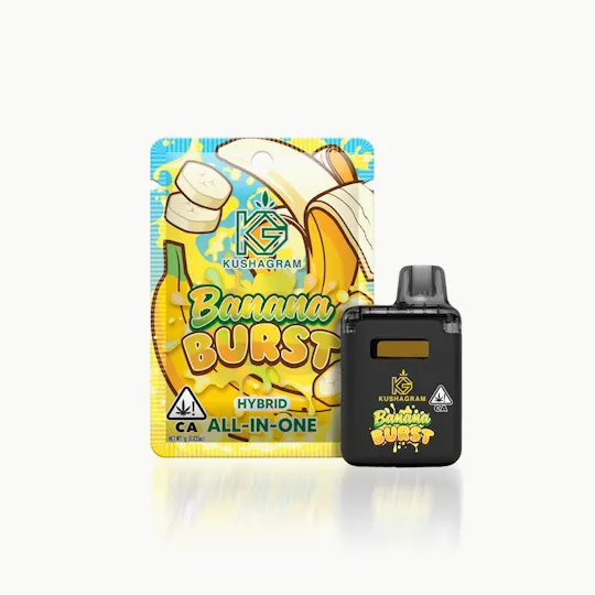 KUSHAGRAM - Banana Burst AIO Vape - 1g - 1