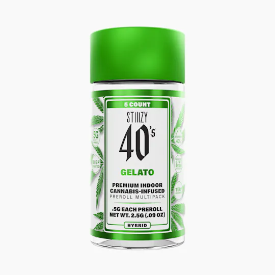 STIIIZY - - GELATO - .5G 40's Infused Preroll 5 Pack - 1