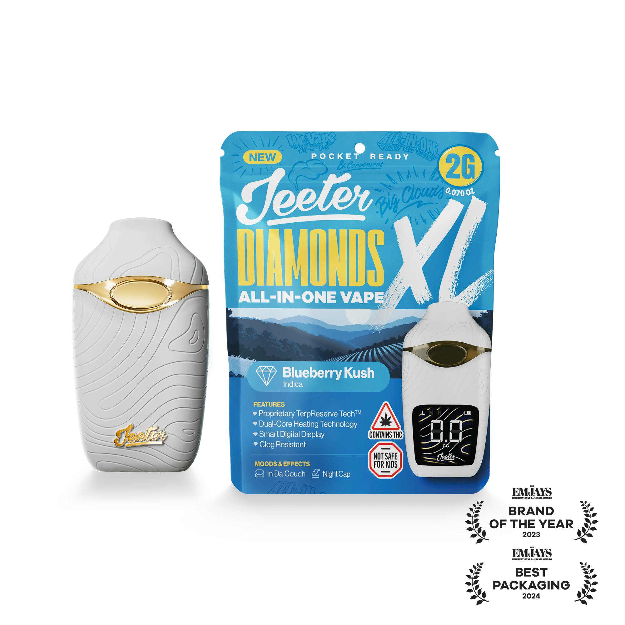 Jeeter - Jeeter | Blueberry Kush | Diamonds XL 2G All-In-One Vape - 1