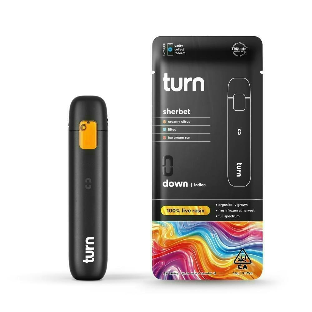 turn - Sherbet | 100% Live Resin | AIO | Indica-Hybrid - 1