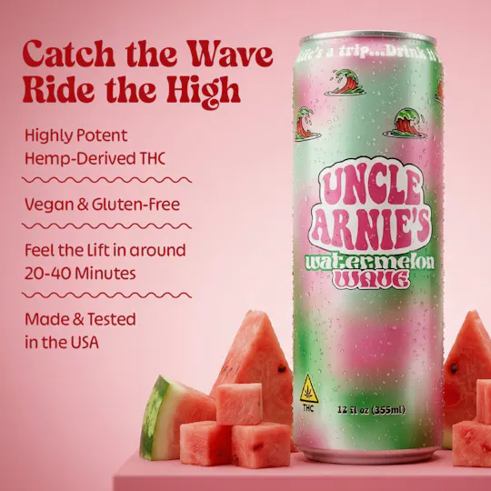Uncle Arnies - Watermelon Wave | Non-Carbonated | 100mg | 12oz - 1
