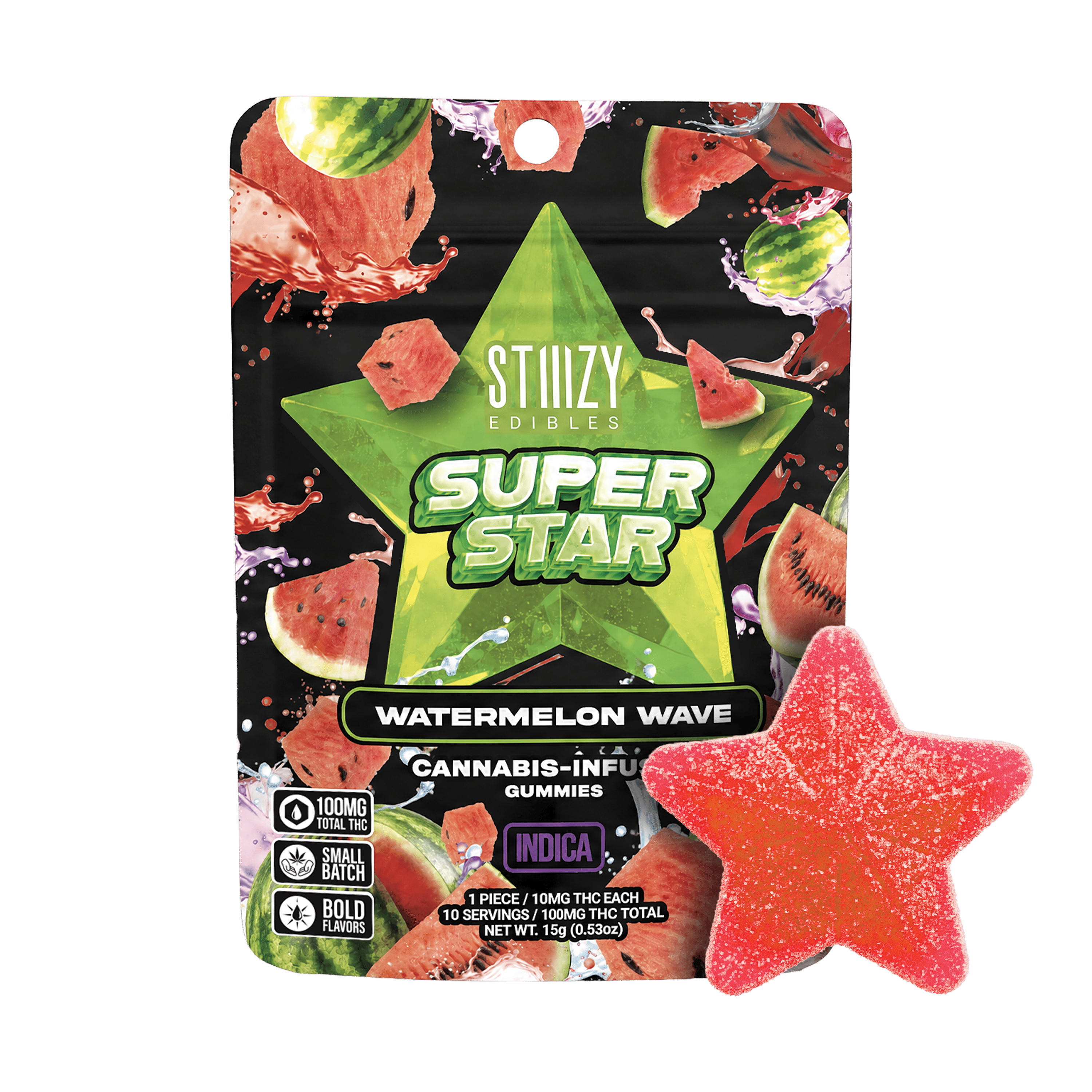 STIIIZY - SUPER STAR Edibles - Watermelon Wave - 1