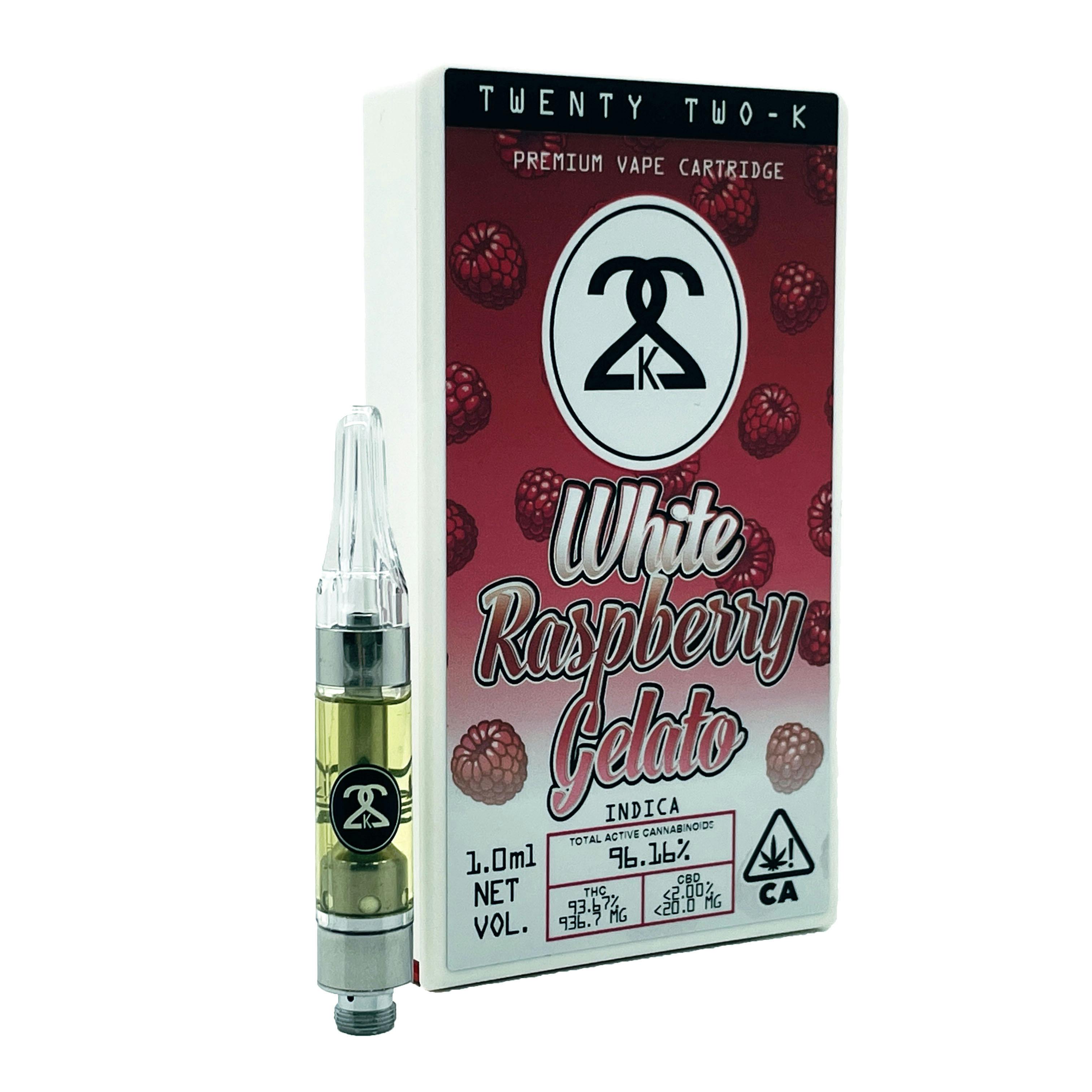 Twenty Two K / 22k - 22K - White Raspberry Gelato - Cartridge - 1.0ml - 1