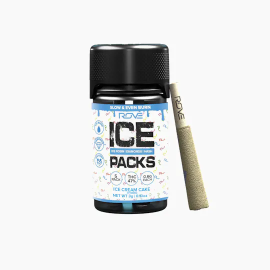 ROVE - Ice Cream Cake | Infused Ice Packs (Rosin, Hash, and Diamonds) | 5x 0.6g - 1