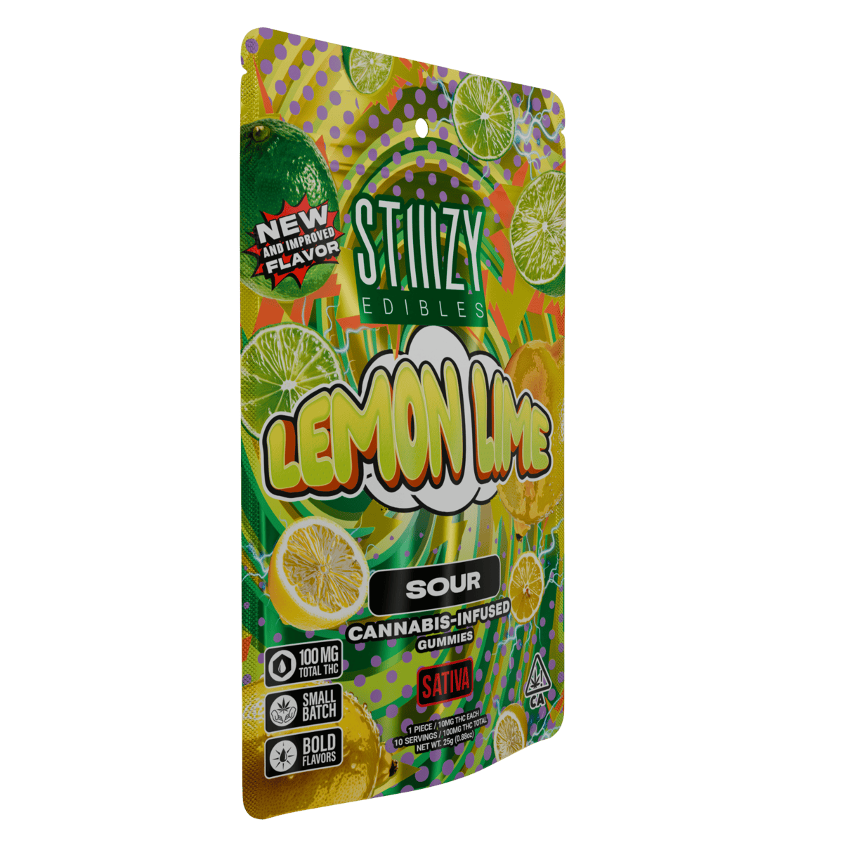 STIIIZY - - LEMON LIME - 100MG SOUR EDIBLES - 1