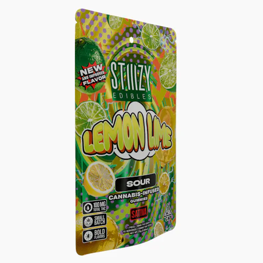 STIIIZY - - LEMON LIME - 100MG SOUR EDIBLES - 1
