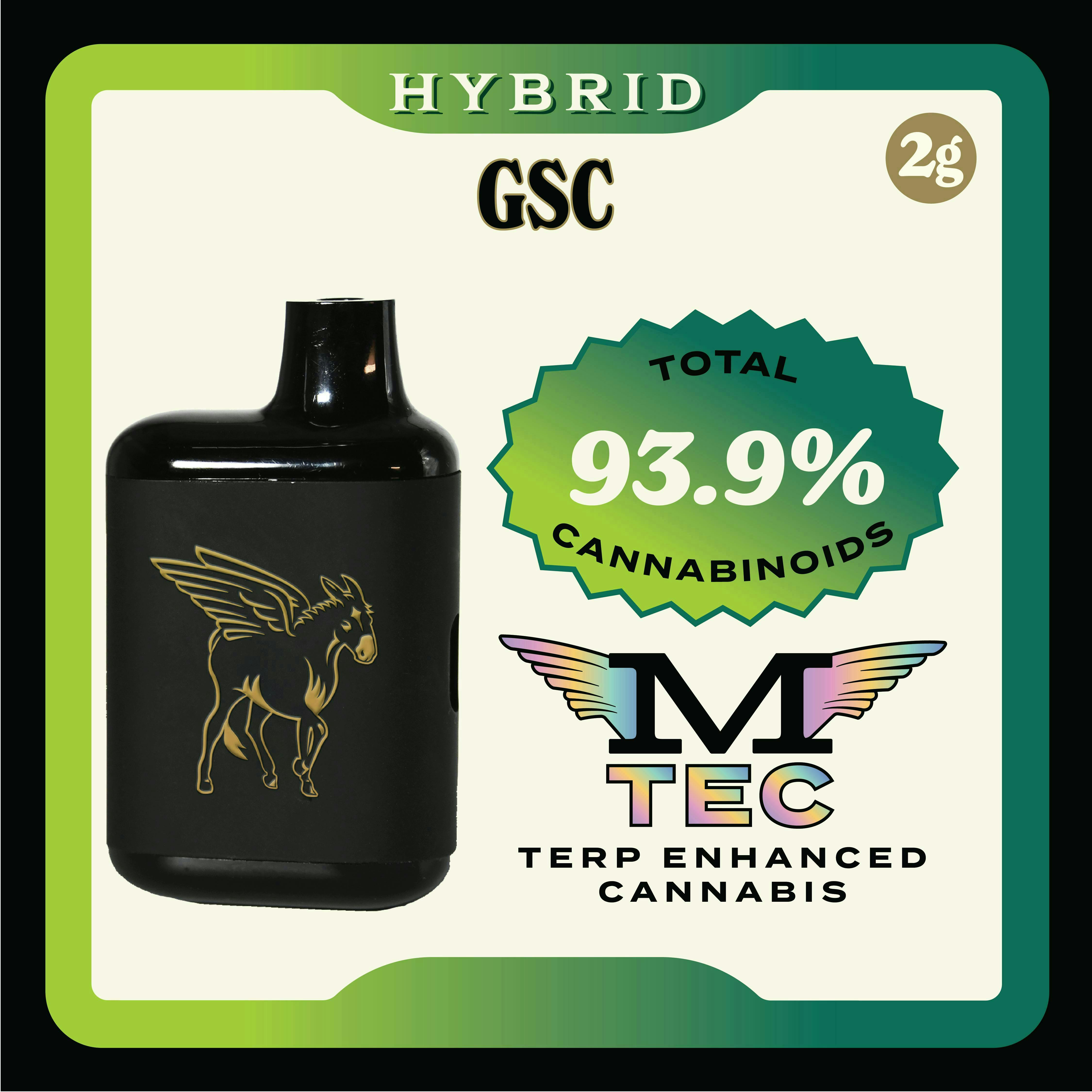 Mule Extracts - GSC | Live Resin Dank Tank Disposable | 2g - 1