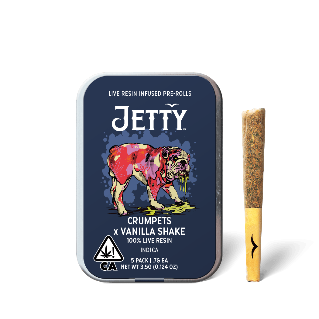 Jetty Extracts - Crumpets x Vanilla Shake | Live Resin Infused Minis | 0.7g each | 5pk - 1