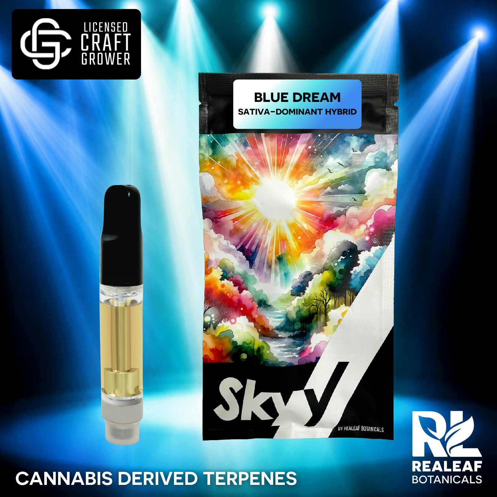 Realeaf Botanicals - Blue Dream Vape Cartridge 2g - 1