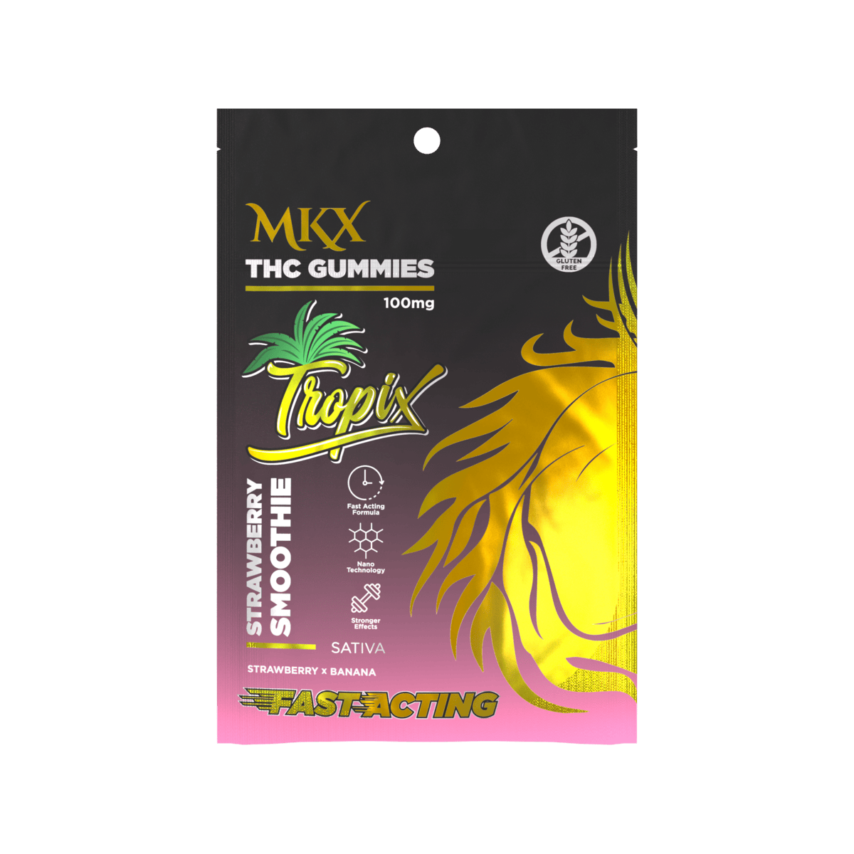 MKX Oil Co - Strawberry Smoothie Gummies | 100mg | 5ct | 20mg/ea - 1