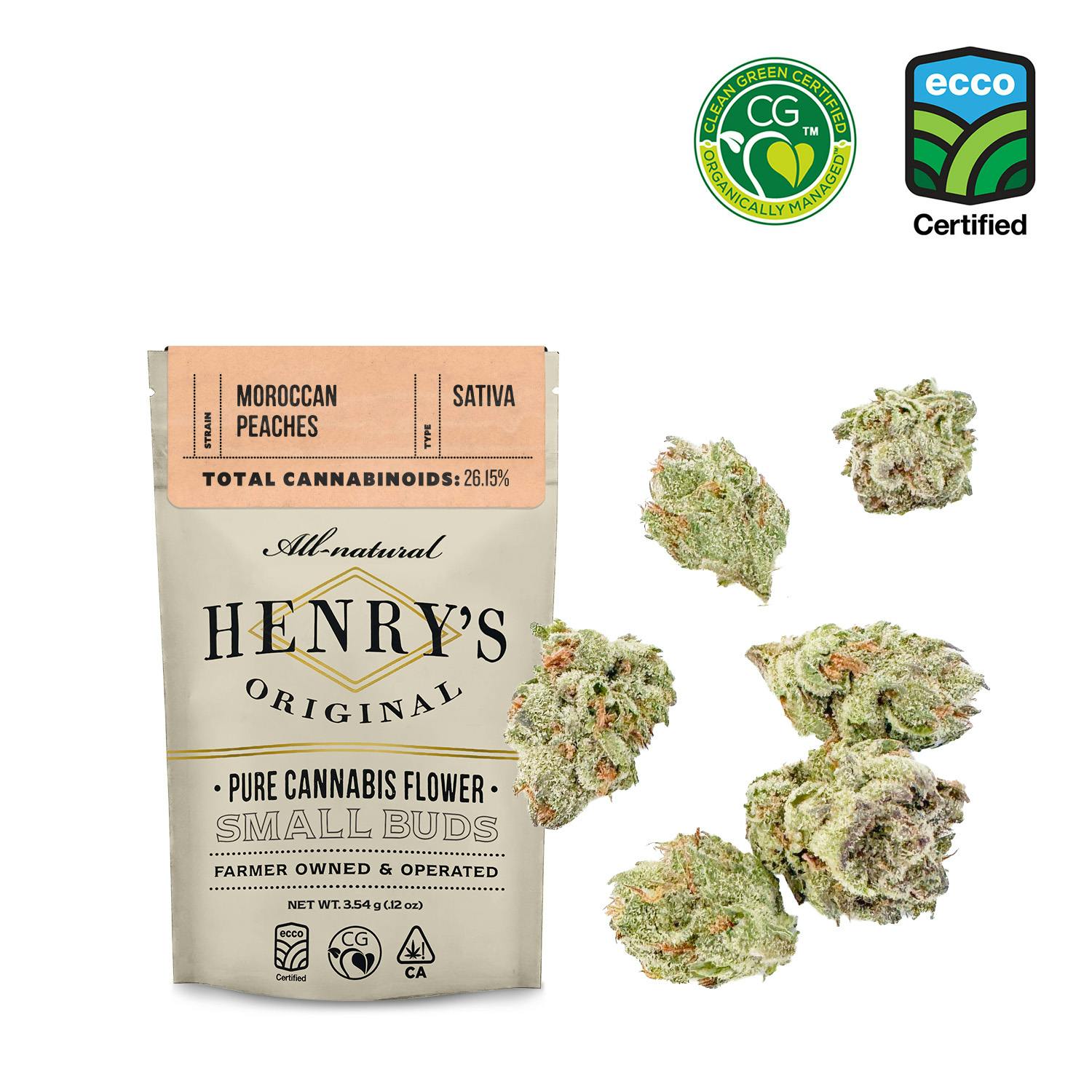 Henry's Original - Henry's Original | Moroccan Peaches | Pouch Small Buds | 3.5g - 1