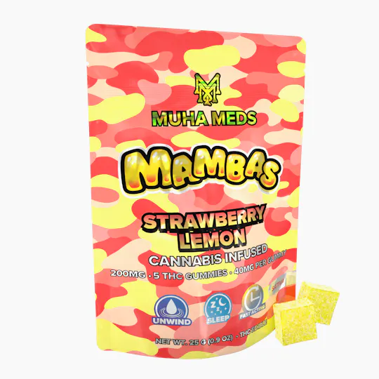 Muha Meds - Muha Meds | Strawberry Lemon Gummies | 200mg | 5ct | 40mg/ea - 1