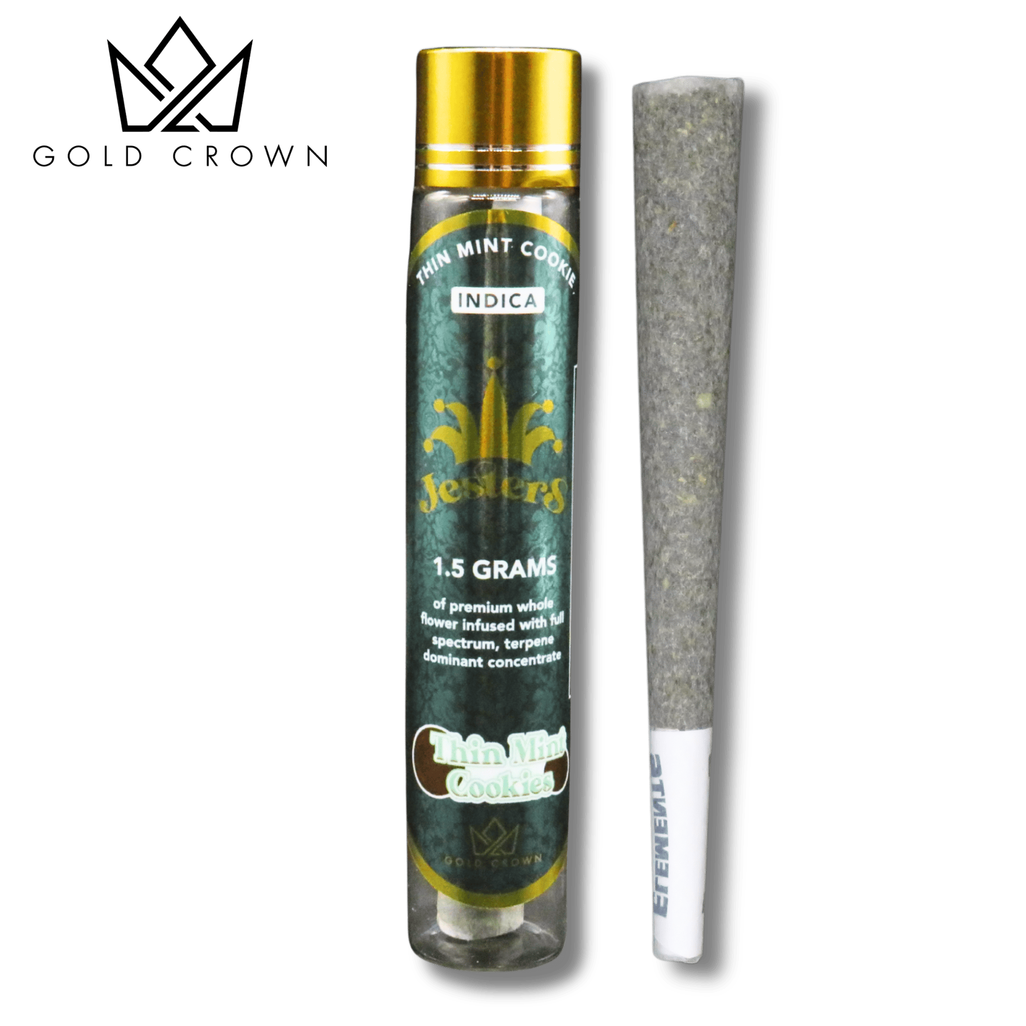 Gold Crown - Thin Mint Cookies | Jesters Infused Joint | 1.5g - 1