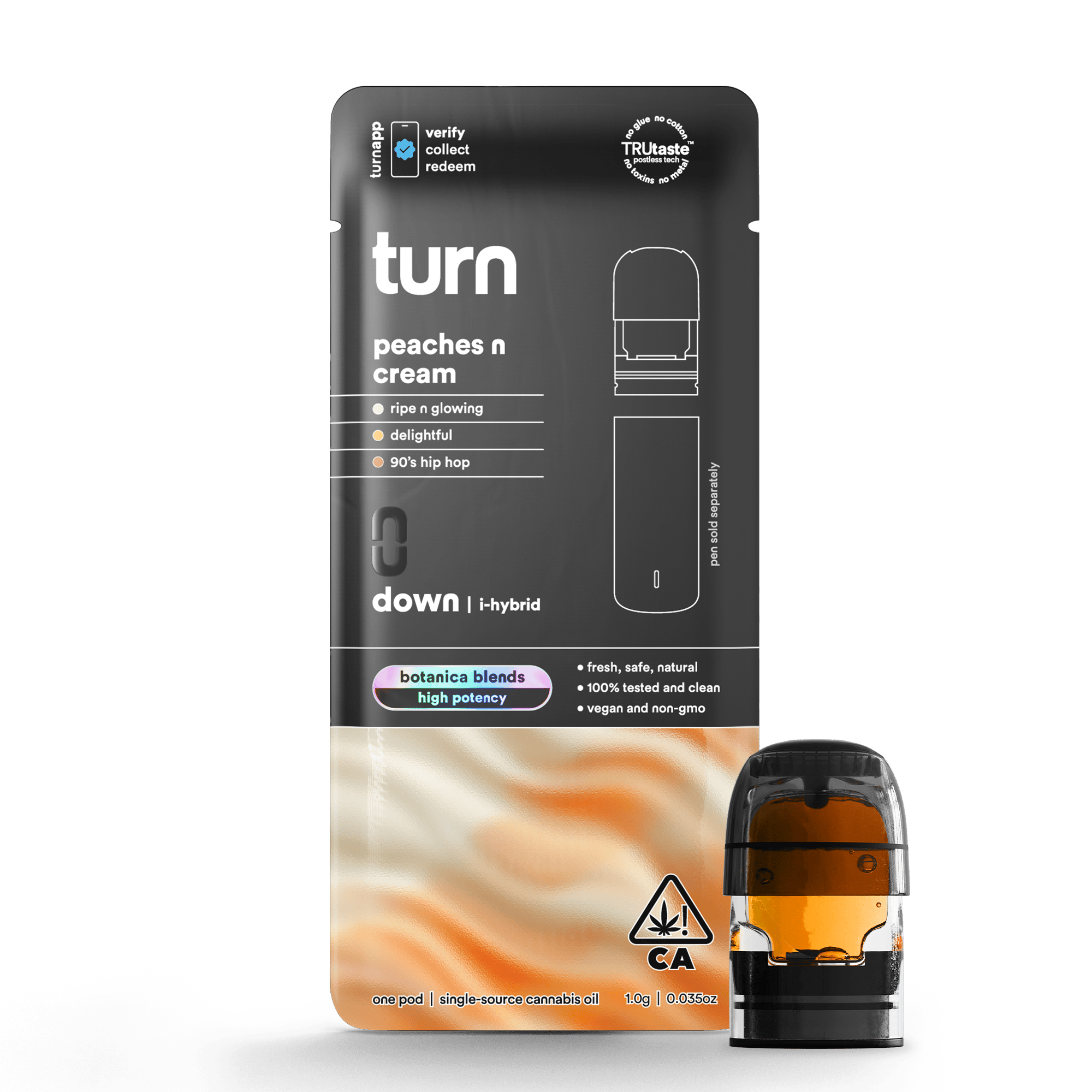 turn - Peaches N Cream | Botanica Blends | Pods | Indica-Hybrid | 1g (1) - 1