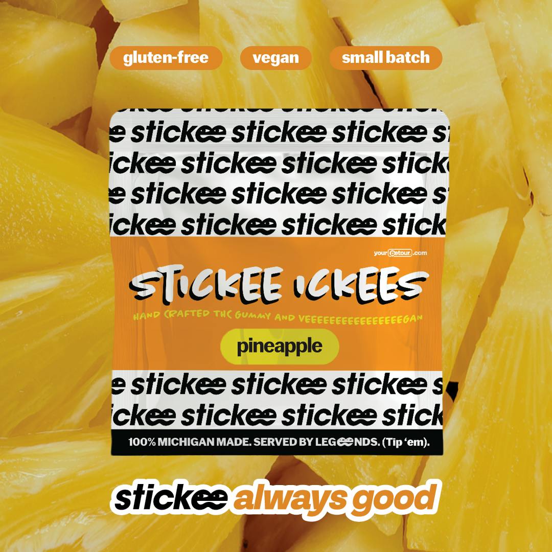 Stickee - STICKEE ICKEES | Pineapple Gummies | 200mg | 5ct | 40MG/ea - 1