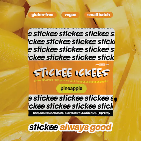 Stickee - STICKEE ICKEES | Pineapple Gummies | 200mg | 5ct | 40MG/ea - 1