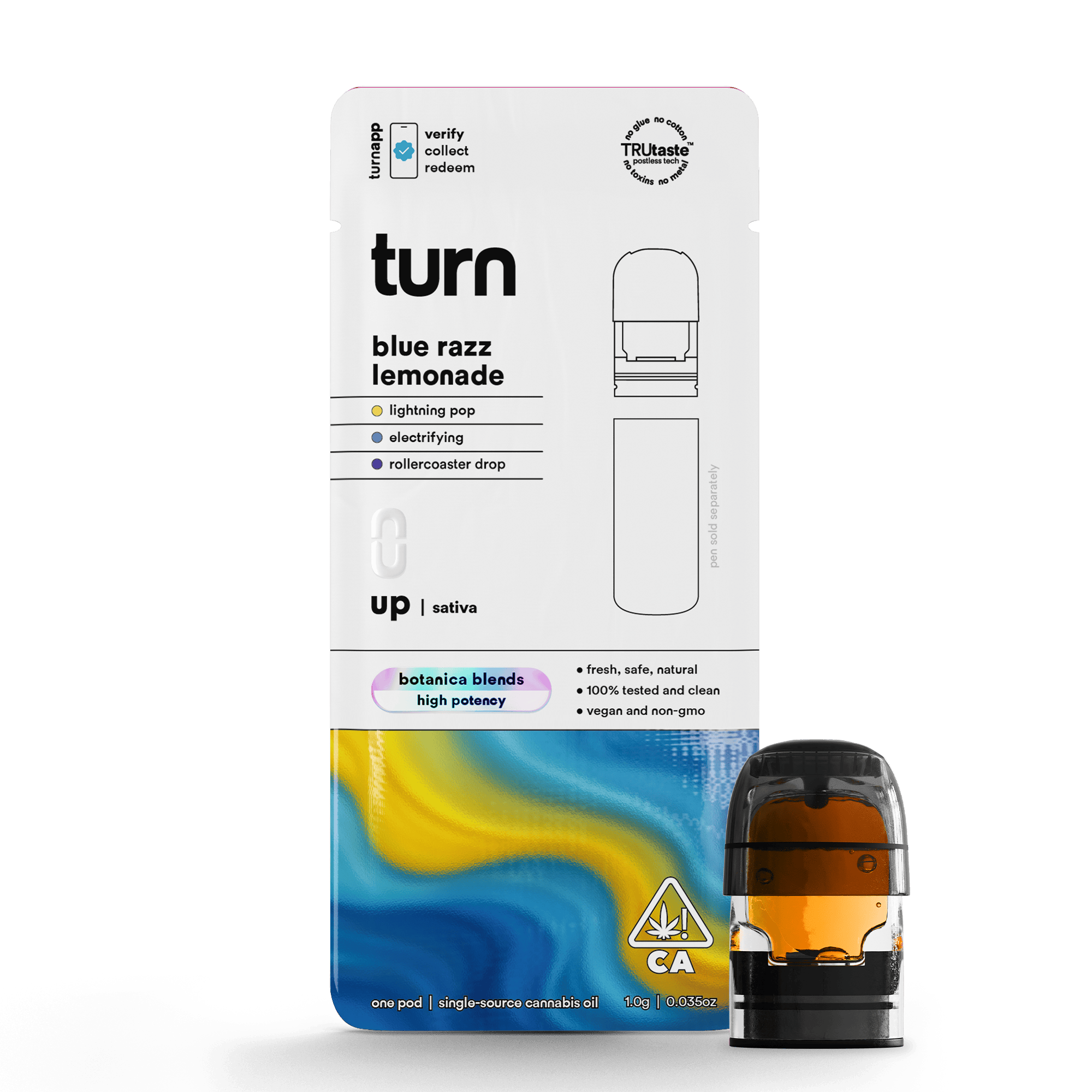 turn - Blue Razz Lemonade | Botanica Blends | Pods | Sativa | 1g - 1