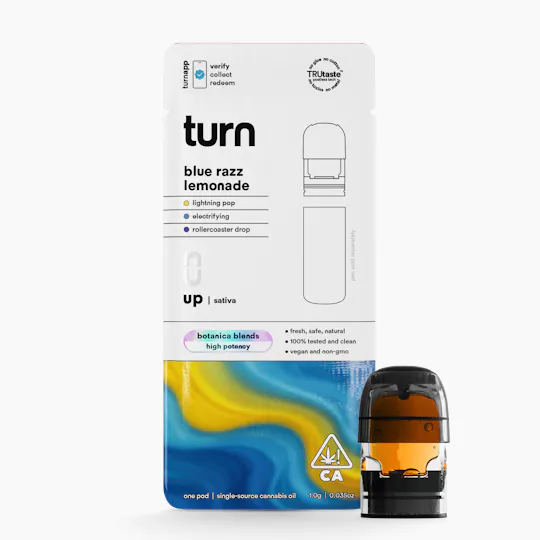turn - Blue Razz Lemonade | Botanica Blends | Pods | Sativa | 1g - 1