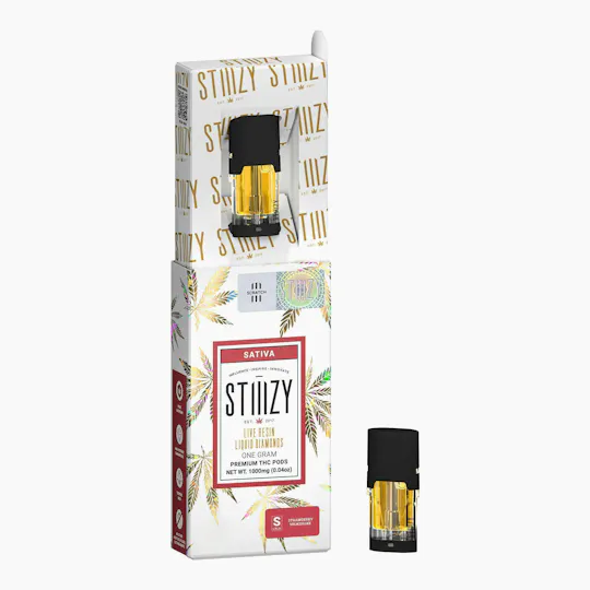 STIIIZY - Vape Cartridge - STRAWBERRY MILKSHAKE 1G Live Resin Liquid Diamonds Pod - 1