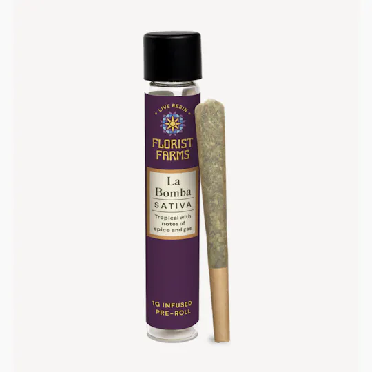 Florist Farms - Florist Farms | La Bomba | Live Resin Infused Joints | 1g - 1