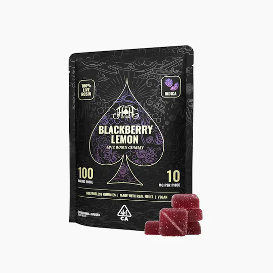 Heavy Hitters - Live Rosin | Blackberry Lemon Gummies | 100mg | 10ct | 10mg/ea - 1