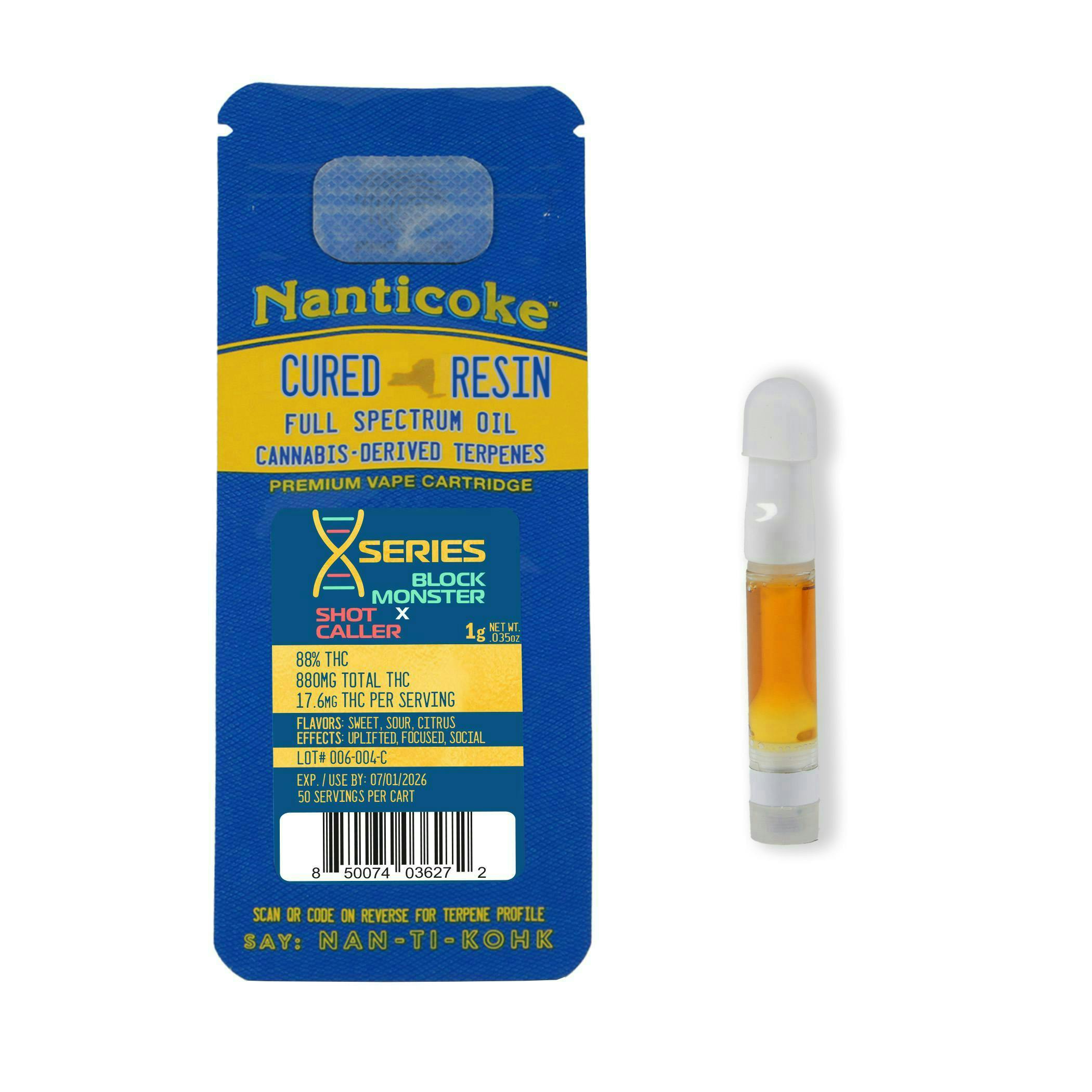 Nanticoke - Block Monster x Shot Caller | Cartridge | 1g - 1