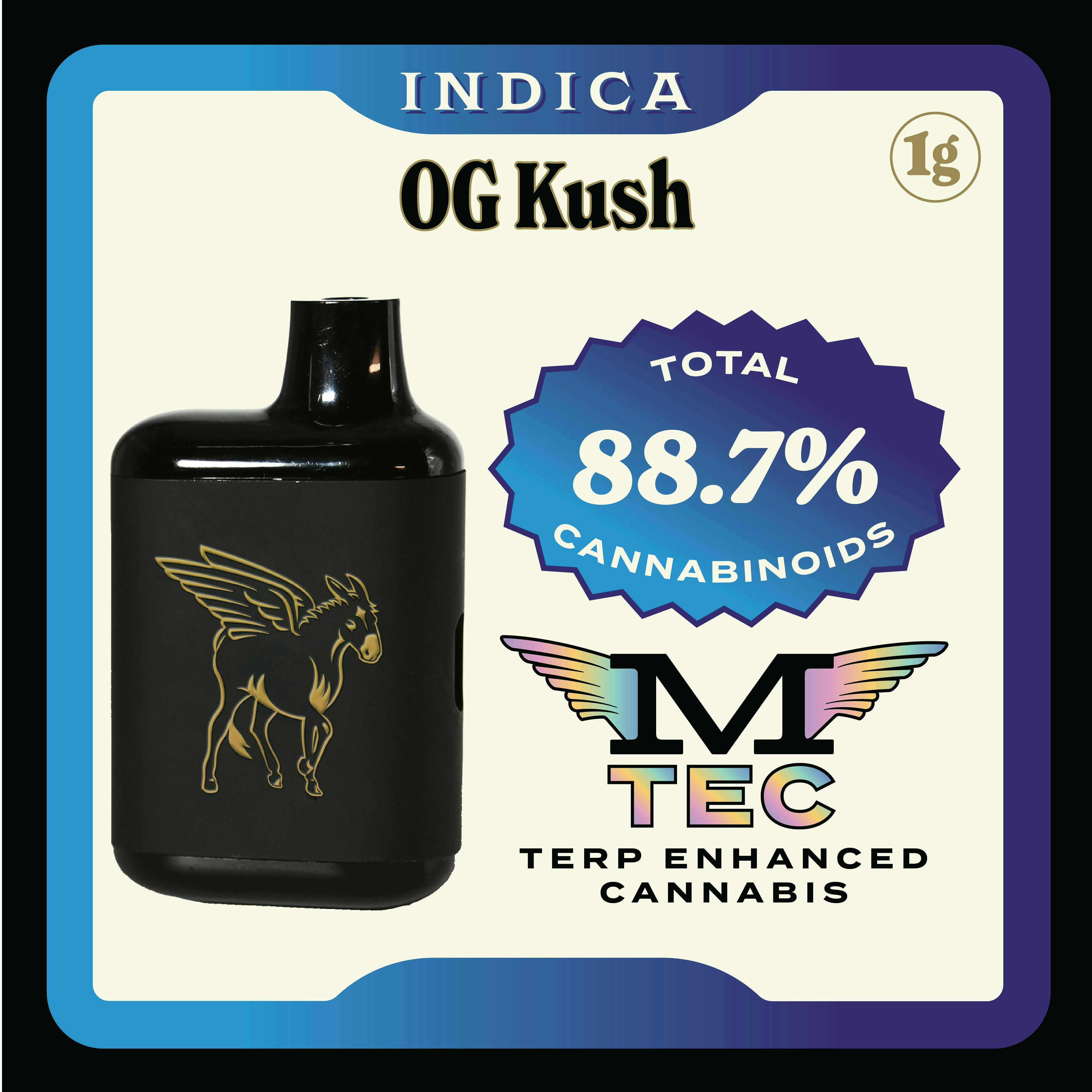 Mule Extracts - OG Kush | Live Resin Dank Tank Disposable | 1g - 1